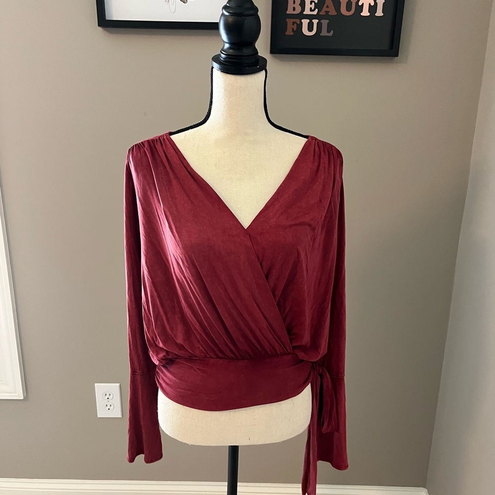 Deletta (Anthropologie) size small wrap blouse